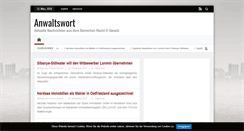 Desktop Screenshot of anwaltswort.de