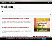Tablet Screenshot of anwaltswort.de